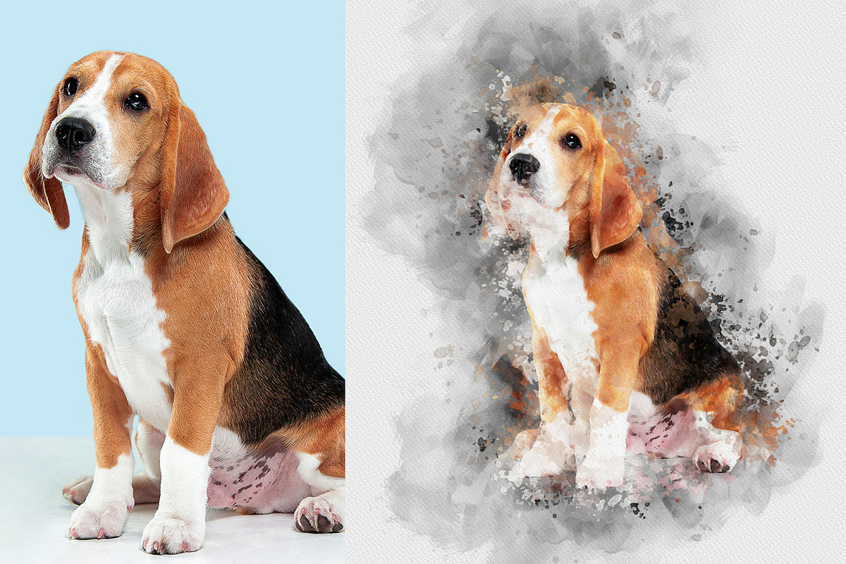 Dog Watercolor Painting, an Action Add-On by MRI STUDIO (Photo 4 of 18)