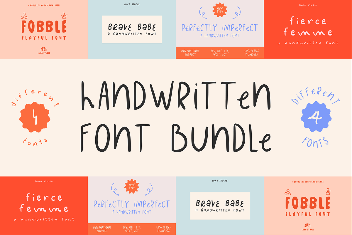 The Cute Handwritten Font Bundle, a Handwritten Font by Luna Studio (Photo 23 of 23)