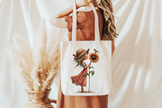 Whimsical Sunflower Girl Clipart, an Illustration by Designworld (Thumbnail 6 of 8)