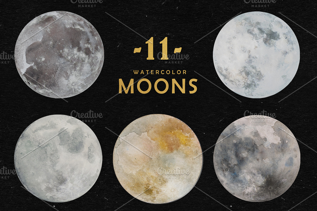 Zodiac Constellations & Moons, a Texture Illustration by Elisa Ursa (Photo 4 of 7)
