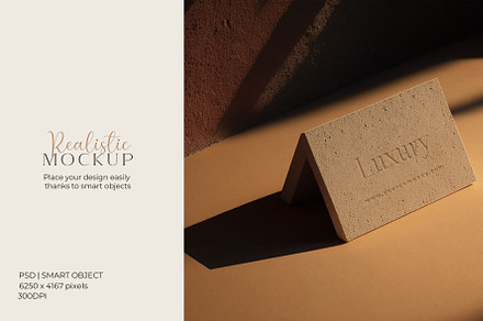 Realistic visiting card mockup, a Mockup by boreālis