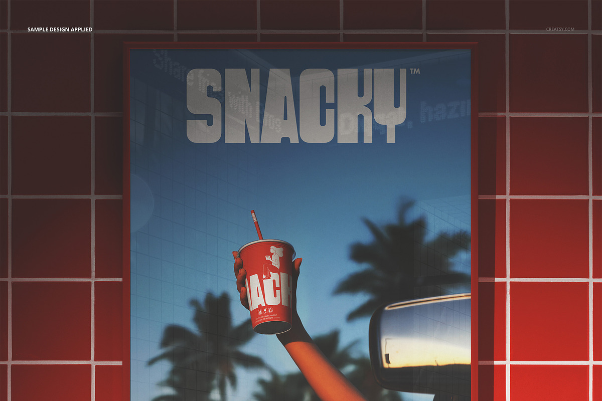 Restaurant Poster Burger Mockup, an Advertising Mockup by creatsy5 (Photo 4 of 6)