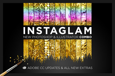 Gold Foil Textures + Styles Bundle