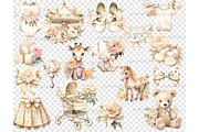Baby Shower Clipart Bundle, a Decorative Illustration by GlamArtZhanna (Thumbnail 5 of 5)
