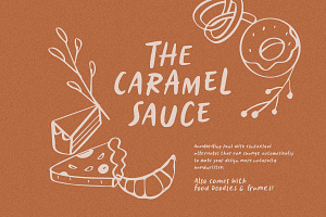 Caramel Sauce Font Doodle