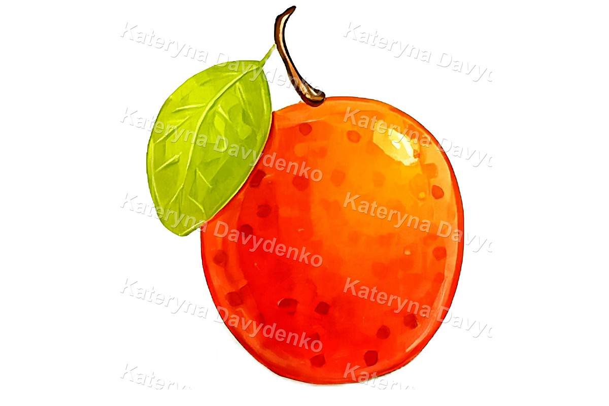 Watercolor Fruit PNG Clipart Set, a Food Illustration by Bubert Art (Photo 2 of 5)