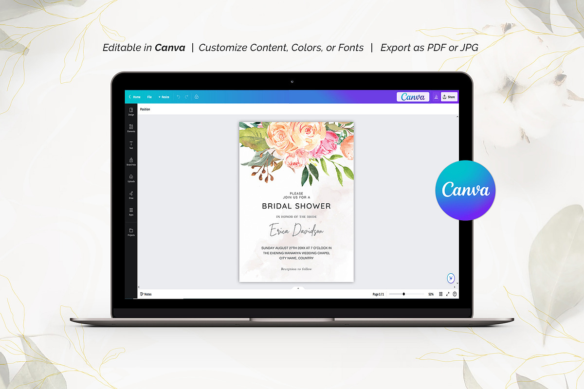 Bridal Shower, an Invitation Template by ShineOnWedding (Photo 7 of 9)