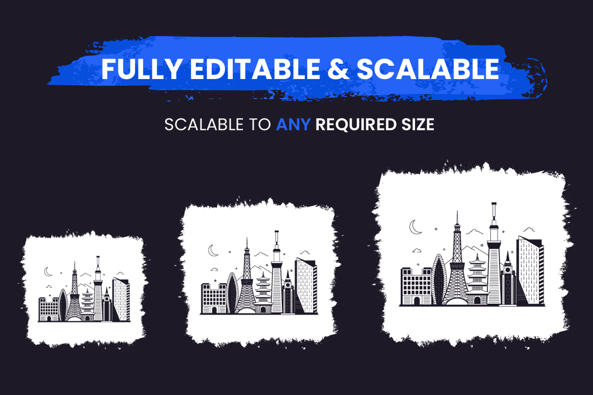 City Skyline Vectors, a Background Graphic by Brickclay (Photo 2 of 6)