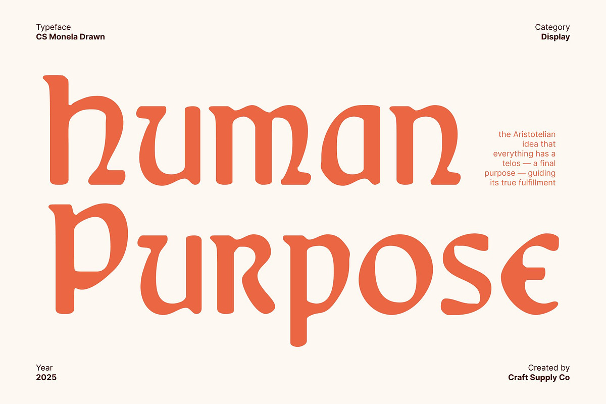 CS Monela Drawn, a Serif Font by Craft Supply Co. (Photo 2 of 8)