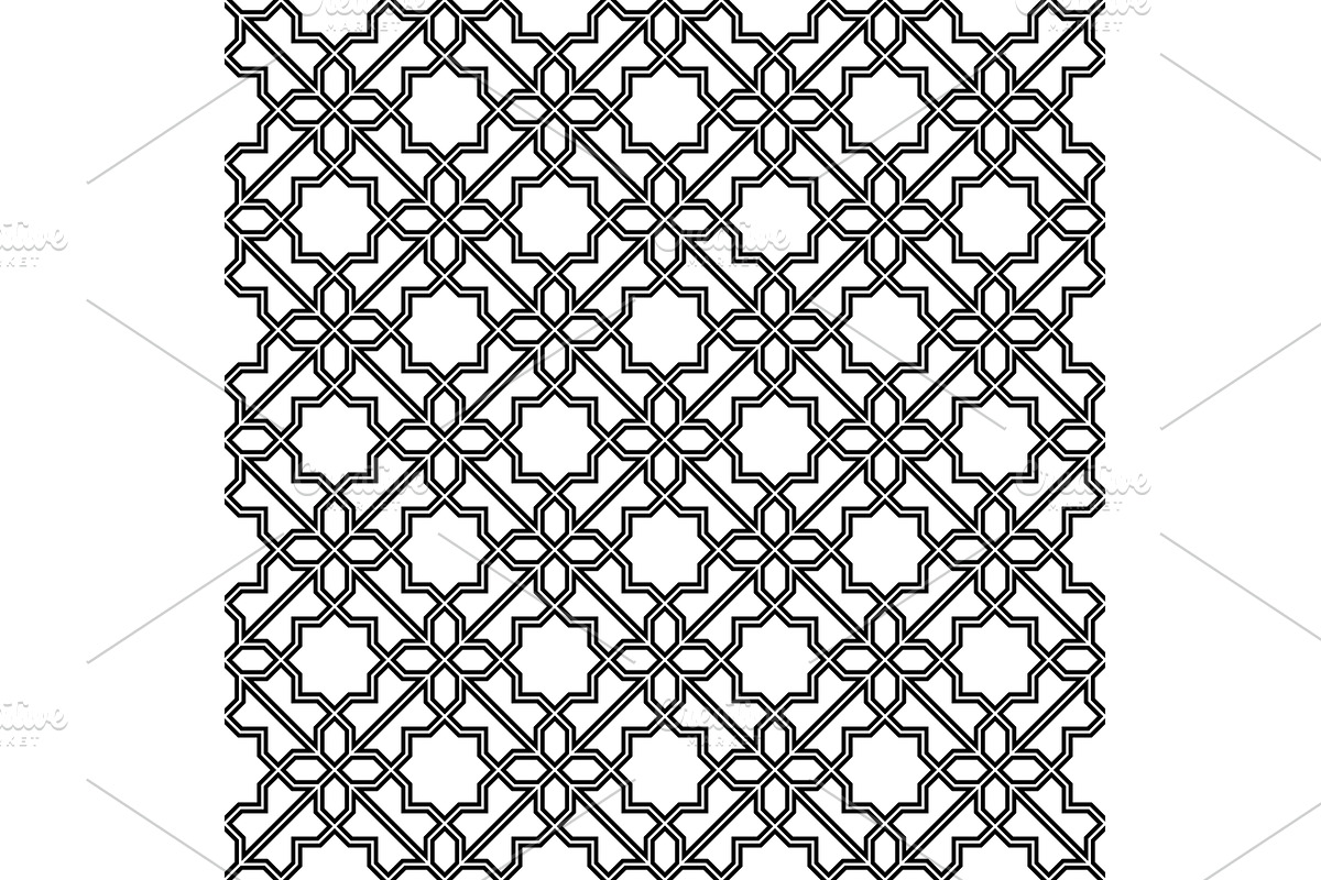 Abstract geometry pattern in Arabian, a Pattern Graphic by RODINA (Photo 1 of 3)