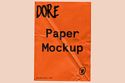 Dore - Wrinkle paper mockup, a Product Mockup by Bolderaja1 Studio (Thumbnail 1 of 8)