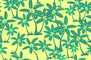 Seamless Tropical Palms Pattern