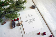 Christmas card Mockup, a Print Template by Amris (Thumbnail 5 of 6)