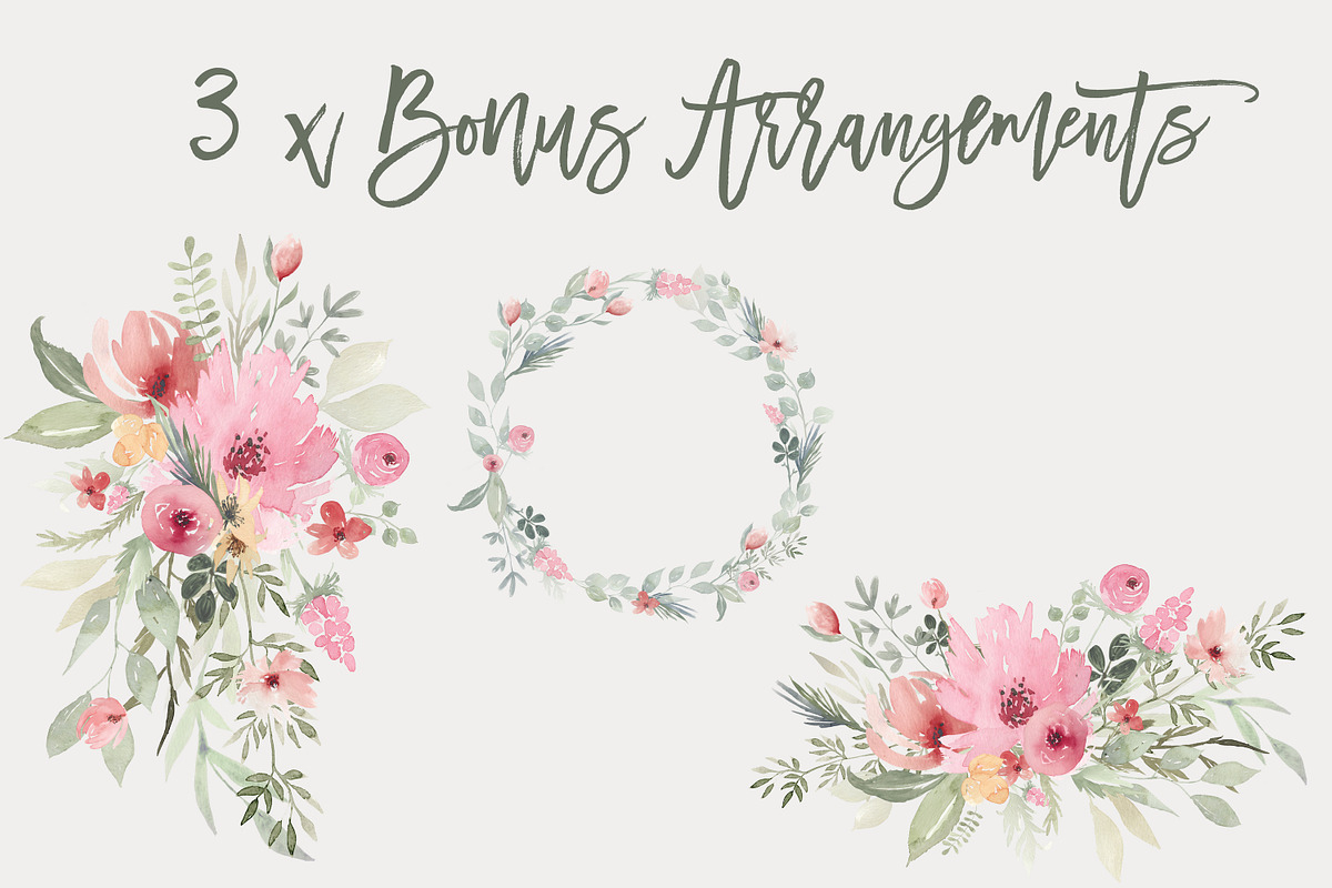 Blooming Spring - Watercolor Flowers, an Illustration by The Autumn Rabbit Ltd (Photo 2 of 3)