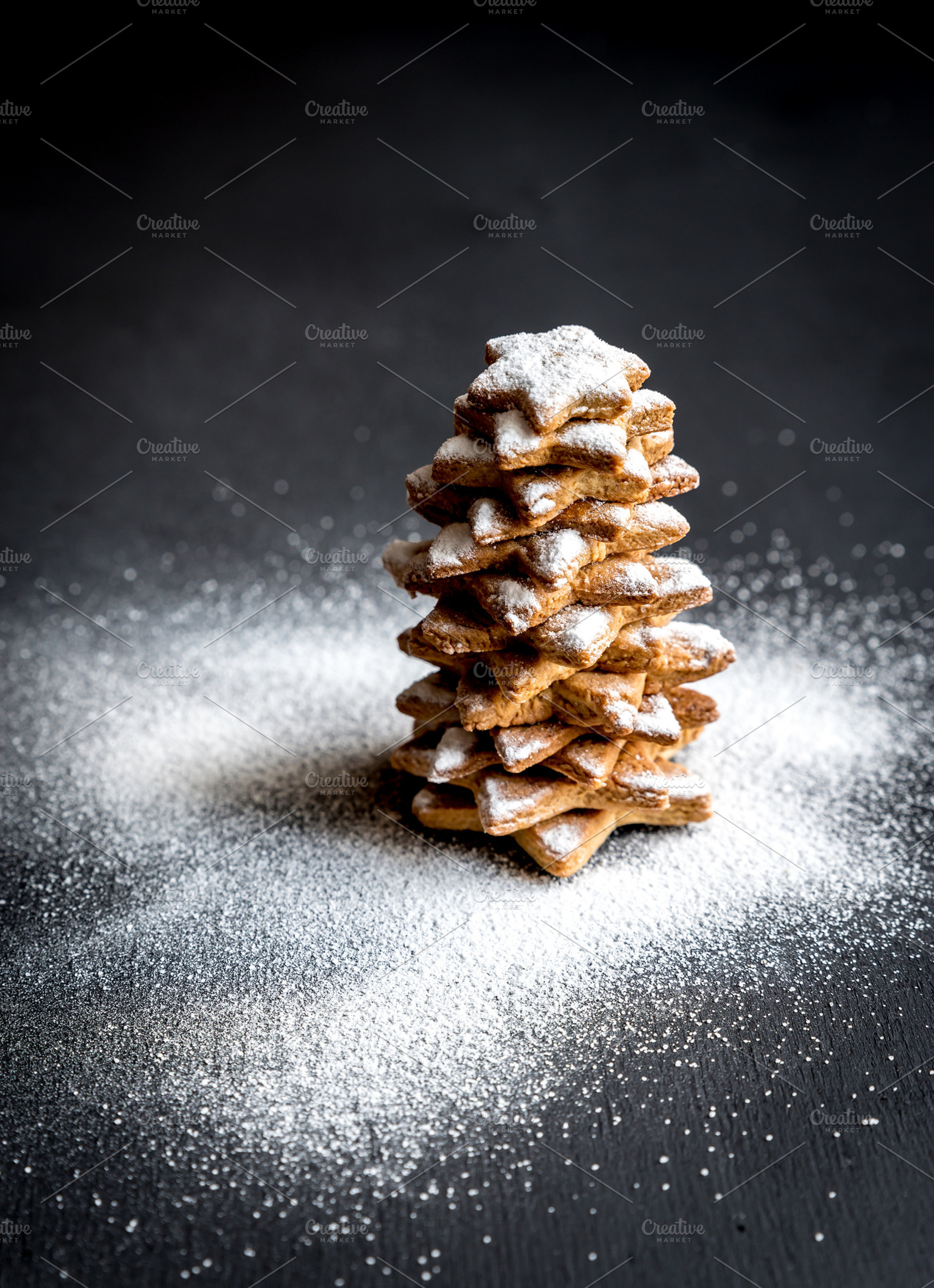 Homemade sweet christmas tree containing baked, biscuit, and black, a Food & Drink Photo by Alexander Prokopenko