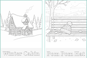 Winter Holidays Xmas Coloring Pages, a Seasonal Illustration by Nuvame Arts & Designs (Thumbnail 13 of 19)