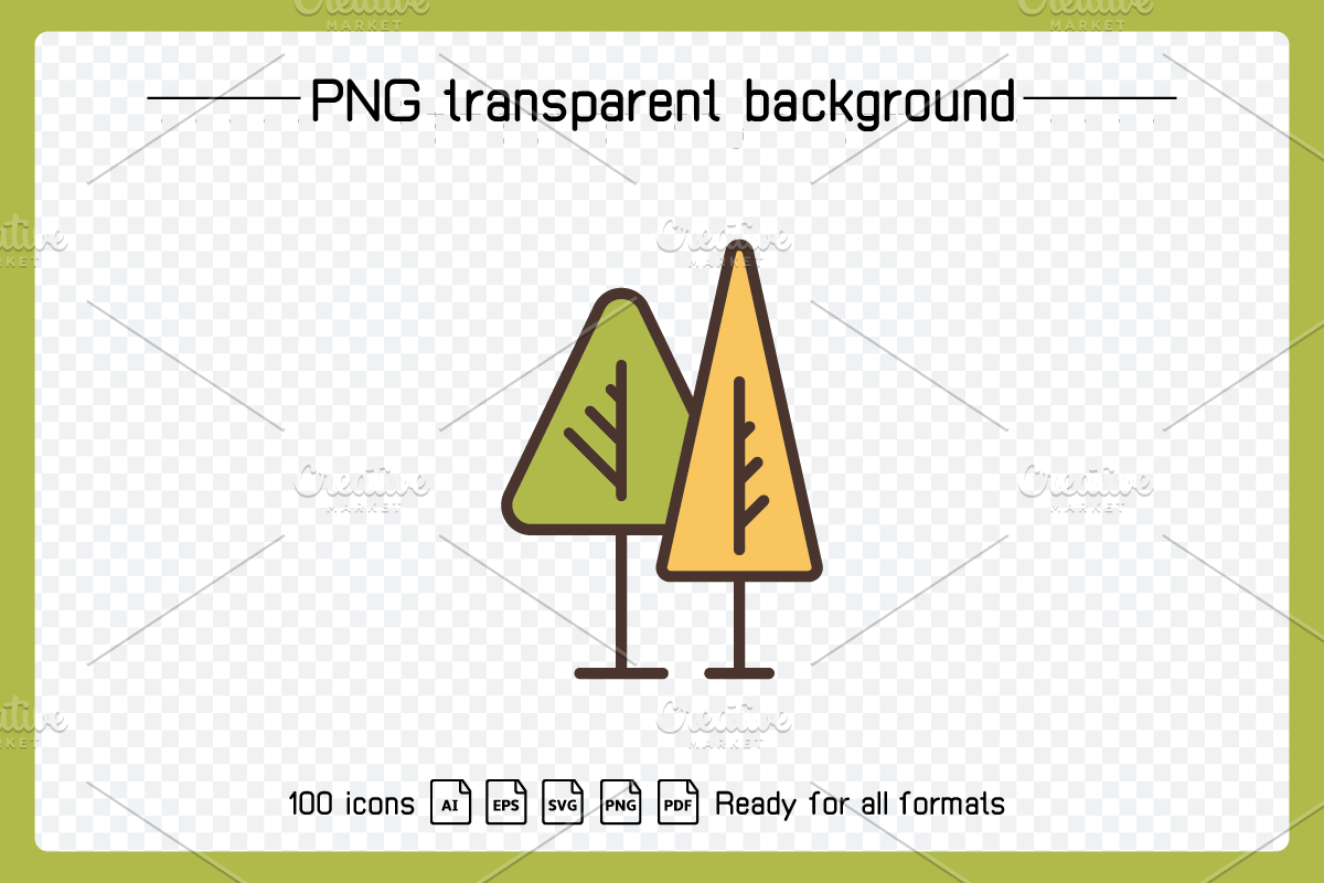 Tree and Woods Icons Illustration, a Decorative Illustration by Designfour (Photo 5 of 6)