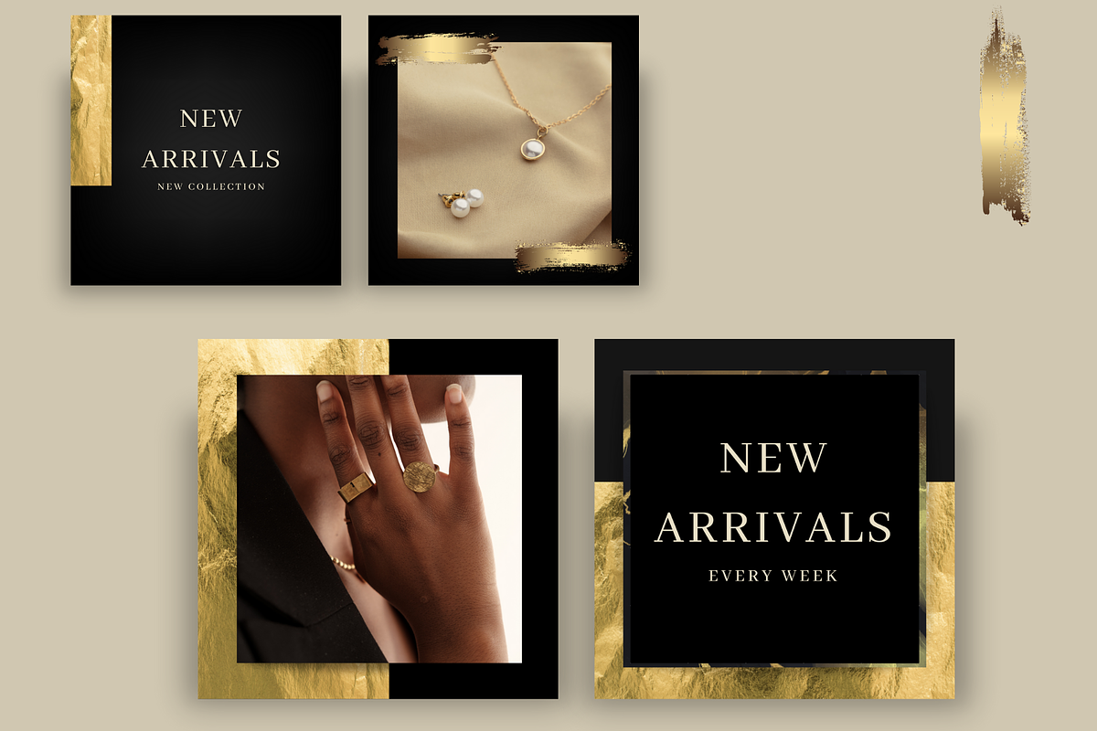 Black and Gold Instagram Template, a Social Media Template by Innova Studio