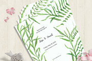 Green Leafy Watercolor Wedding Suite, an Invitation Template by Love Design (Thumbnail 3 of 12)