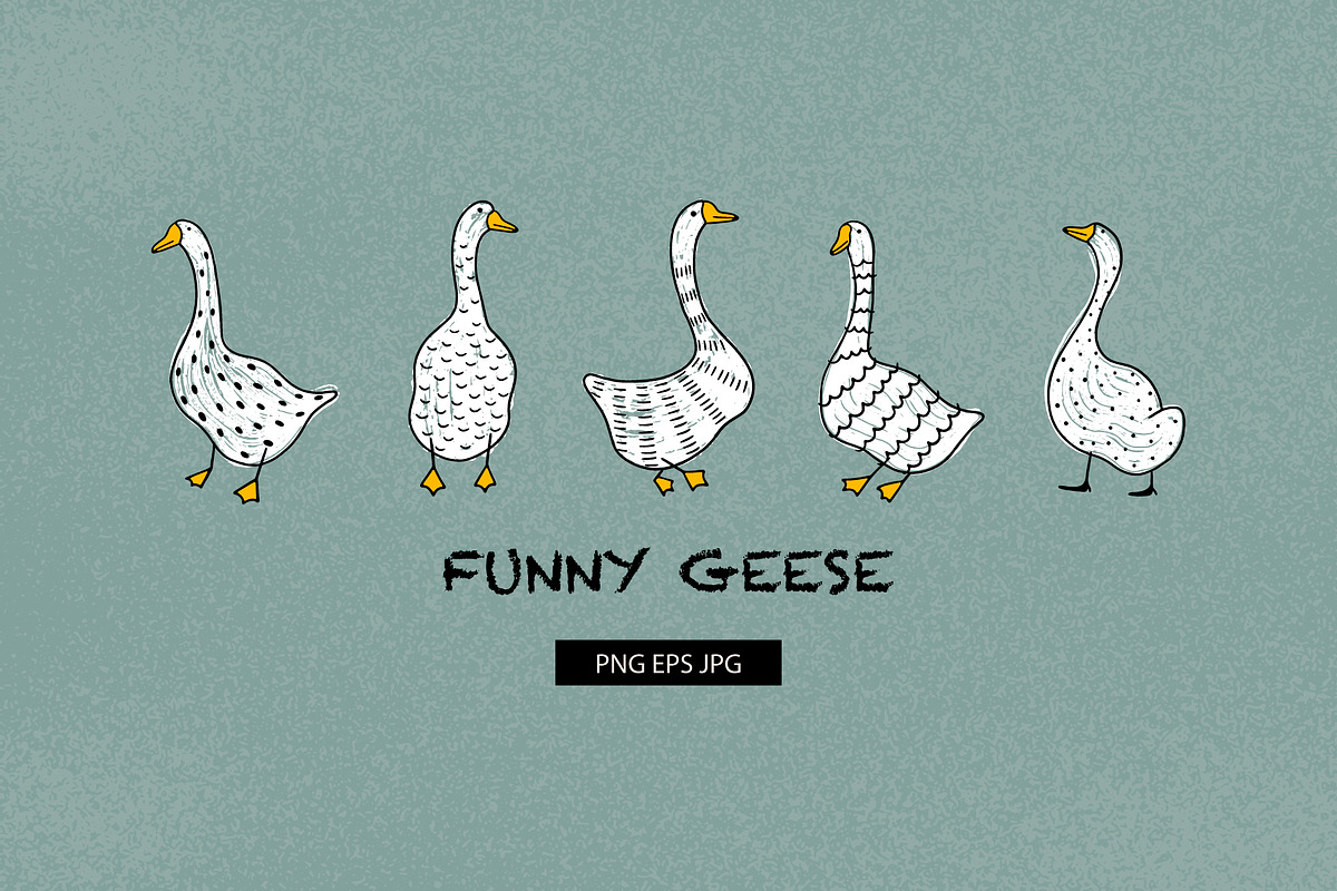 Funny geese, an Object Graphic by Alona Savchuk (Photo 1 of 7)