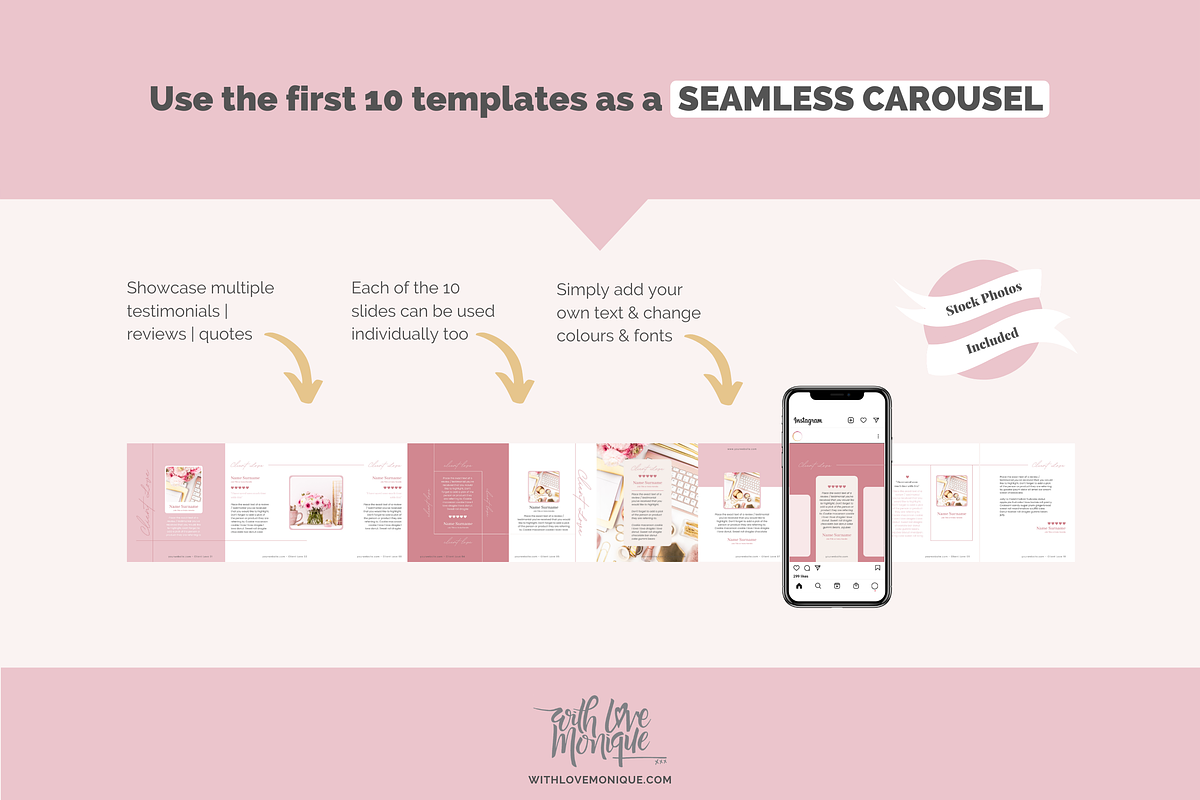 30 Instagram Post Templates, a Social Media Template by With Love Monique (Photo 3 of 9)