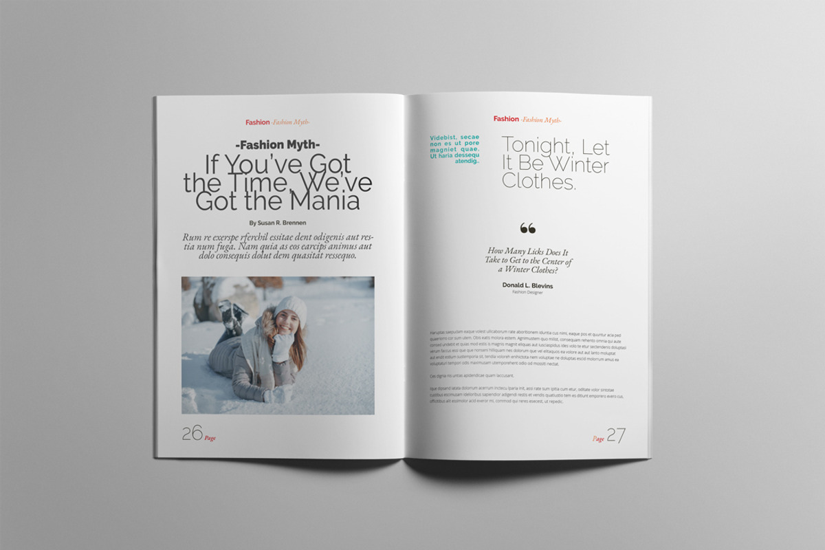 Fashion Magazine Template Design, a Magazine Template by Swayang (Photo 14 of 15)