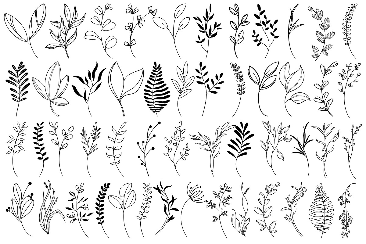 Leaves SVG, PNG, DXF, pdf, eps files, a Decorative Illustration by DamriNa art (Photo 2 of 5)