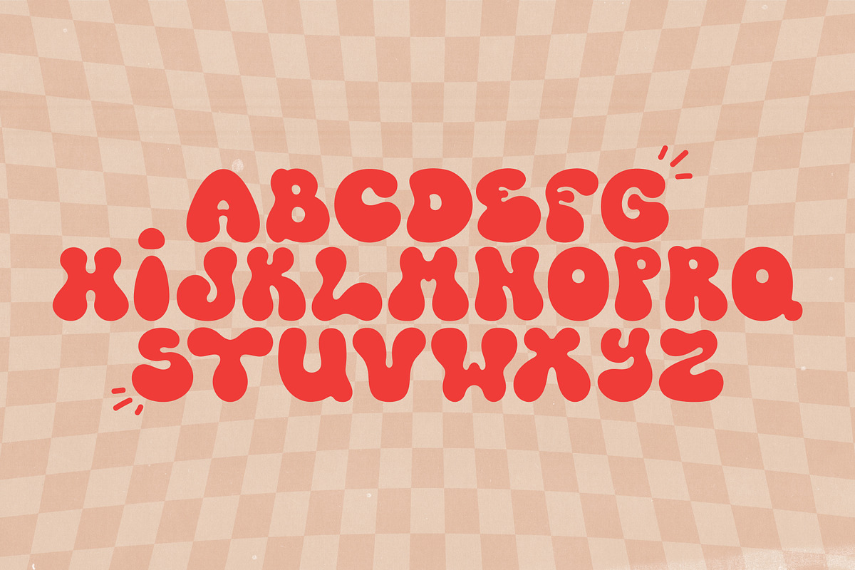 BUBBLE GROOVY FONT, a Handwritten Font by BonkiStudio (Photo 2 of 2)