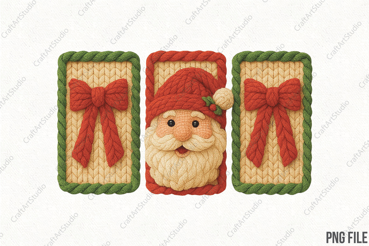 Preppy Coquette Faux Yarn Christmas, an Illustration by CraftArtStudio (Photo 1 of 4)