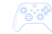 XboxX-Controller Vector Drawing, a Sport Illustration by _//_//\/\_//_//\/\ (Thumbnail 2 of 2)