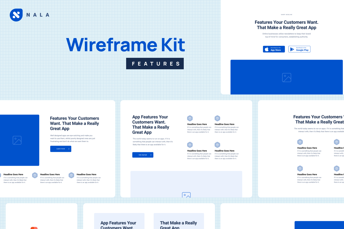Figma Wireframe & Landing Page, an UI Kit Template by Themesmile (Photo 2 of 11)