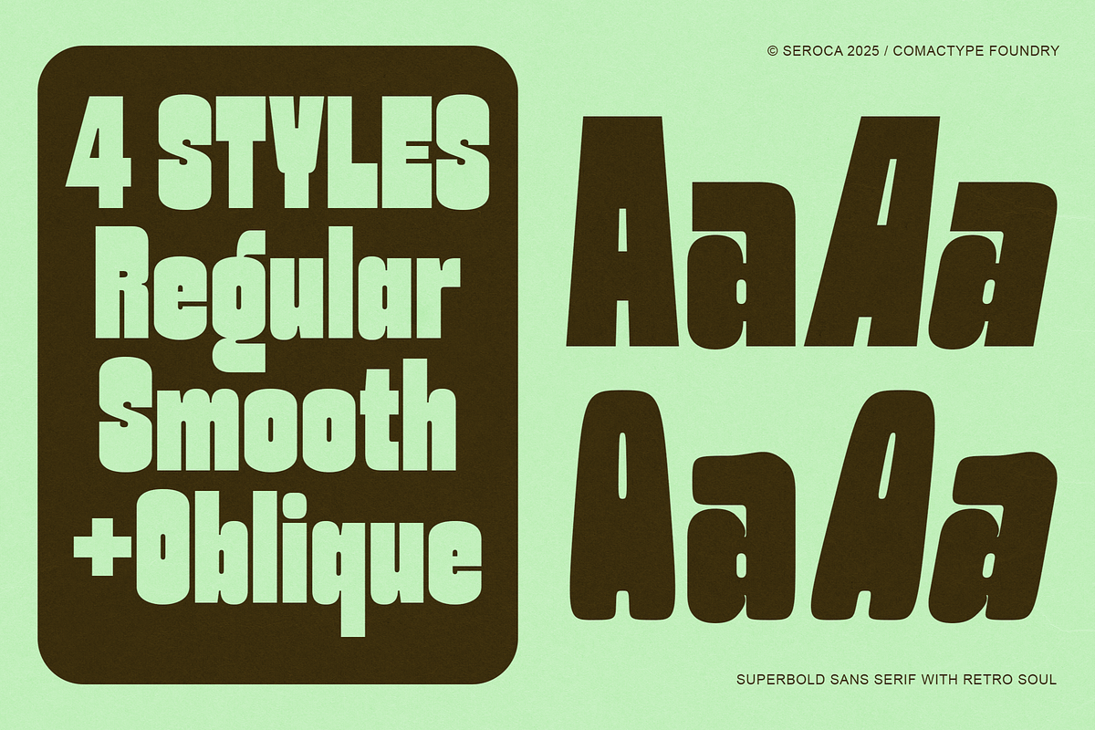 SEROCA - A Funky Sans Serif Font, a Sans Serif Font by Comactype Foundry (Photo 2 of 15)