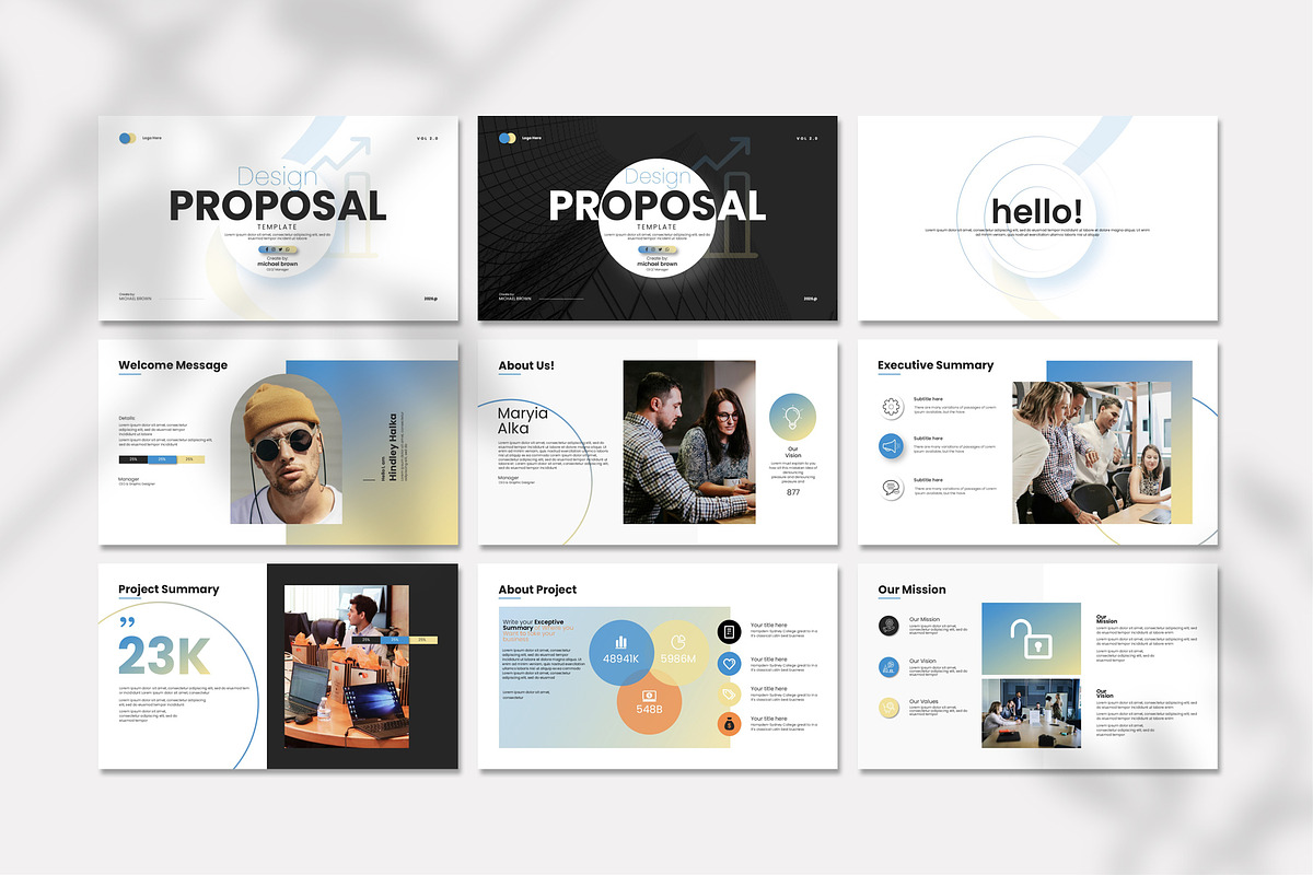 Project Proposal PowerPoint Template, a Presentation Template by Creative-Work (Photo 3 of 5)