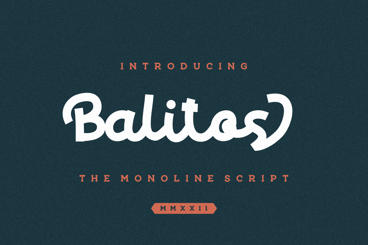 Balitos Monoline Bold, a Script Font by Typegoals Studio (Photo 1 of 7)