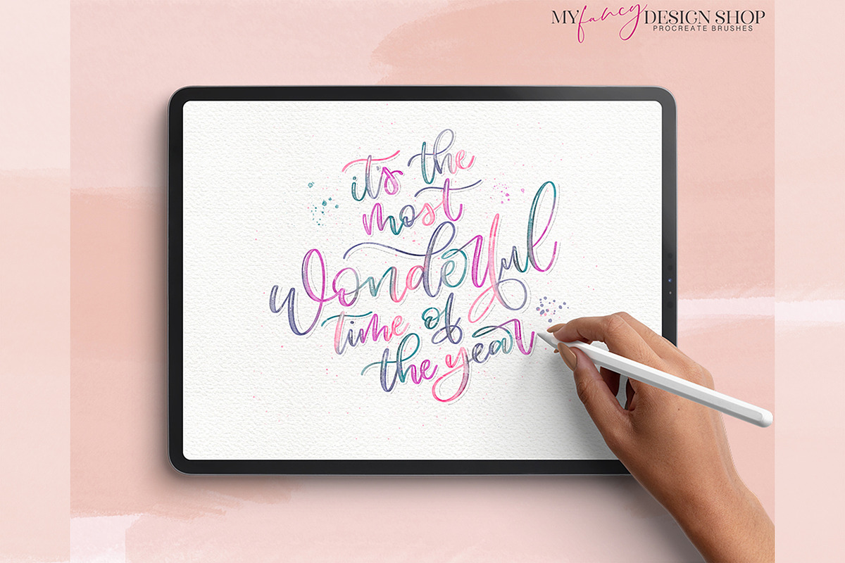 Procreate Watercolor Brush Set, a Brush Add-On by My Fancy Design Shop (Photo 12 of 13)
