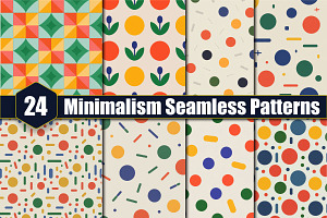 24 Minimalism Seamless Patterns, a Pattern Graphic by protabsorkar11