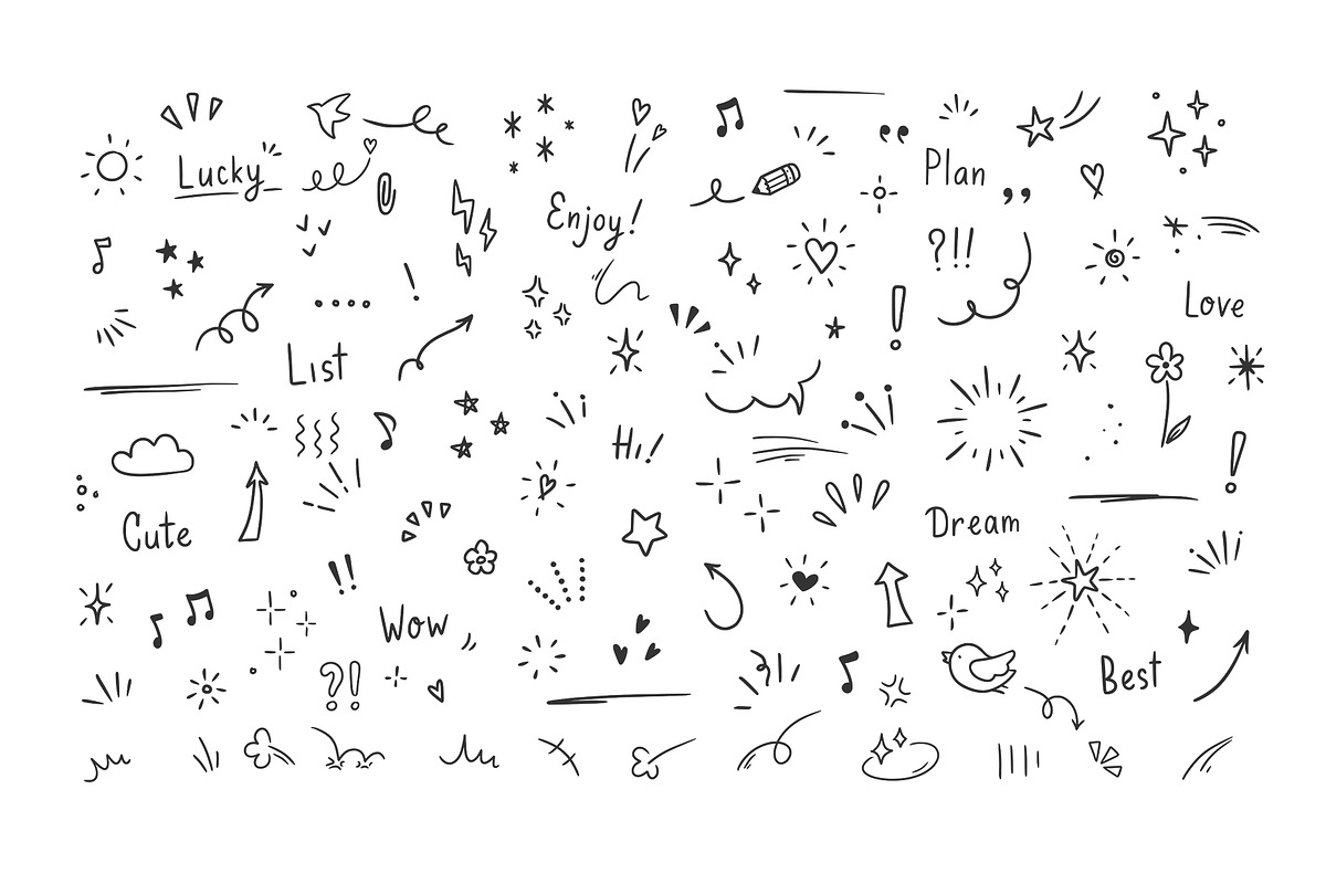 Doodles Pack, an Object Graphic by PopotLane