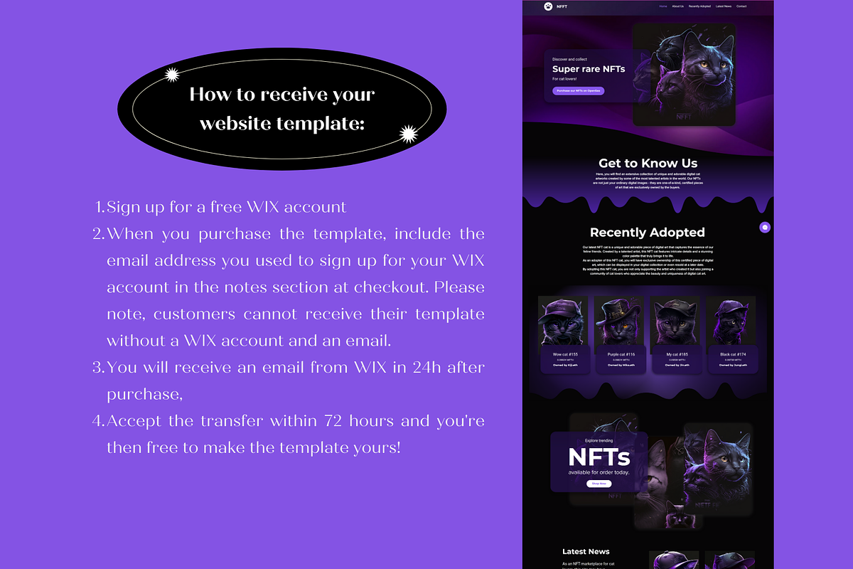 Wix Website Template NFT, a Wix Template by Wixify Studio (Photo 8 of 9)