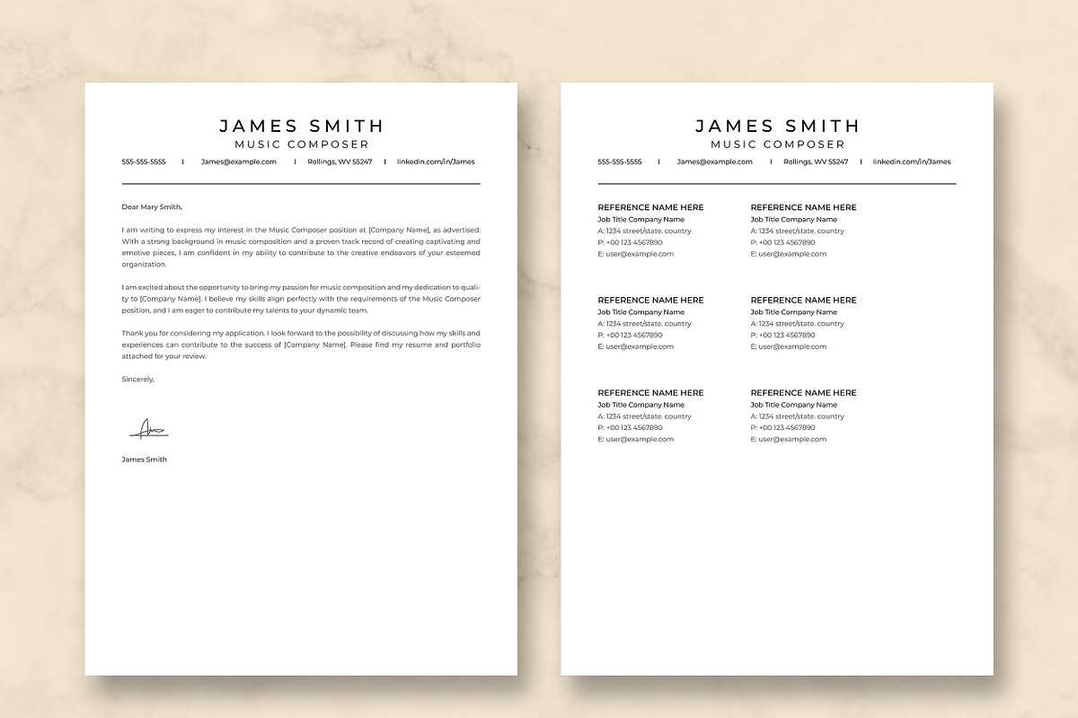 Music Composer Resume Template preview 4