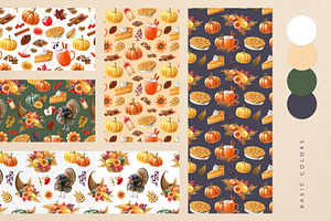 Happy Thanksgiving Hand Painted Set