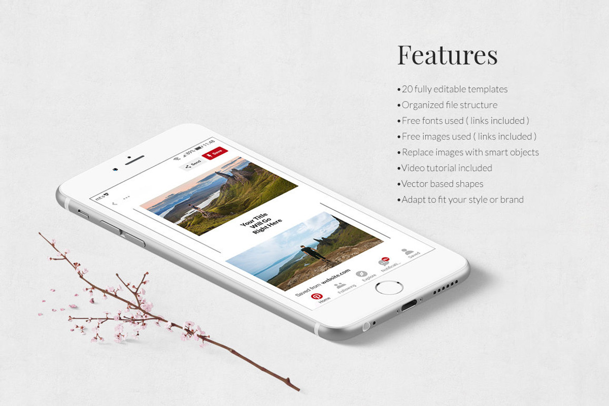 Travel Pinterest Posts, a Social Media Template by Social Corner Graphics (Photo 3 of 8)
