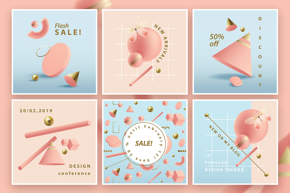 Illusion-Instagram Posts and Stories, a Social Media Template by Polar Vectors (Photo 3 of 20)