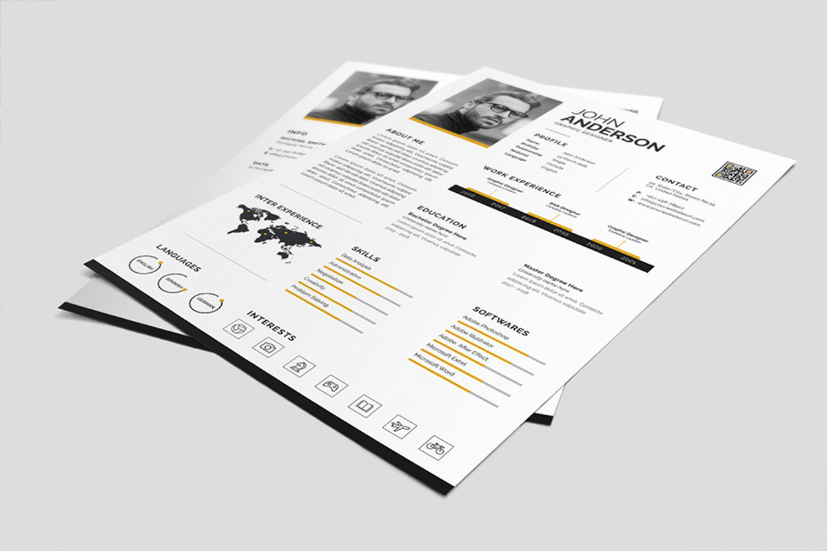 Infographic Resume Template, a Resume Template by Abdul Studio (Photo 3 of 5)