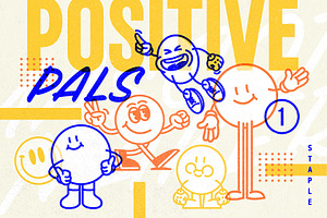 Positive Pals: Retro Mascots & Logos
