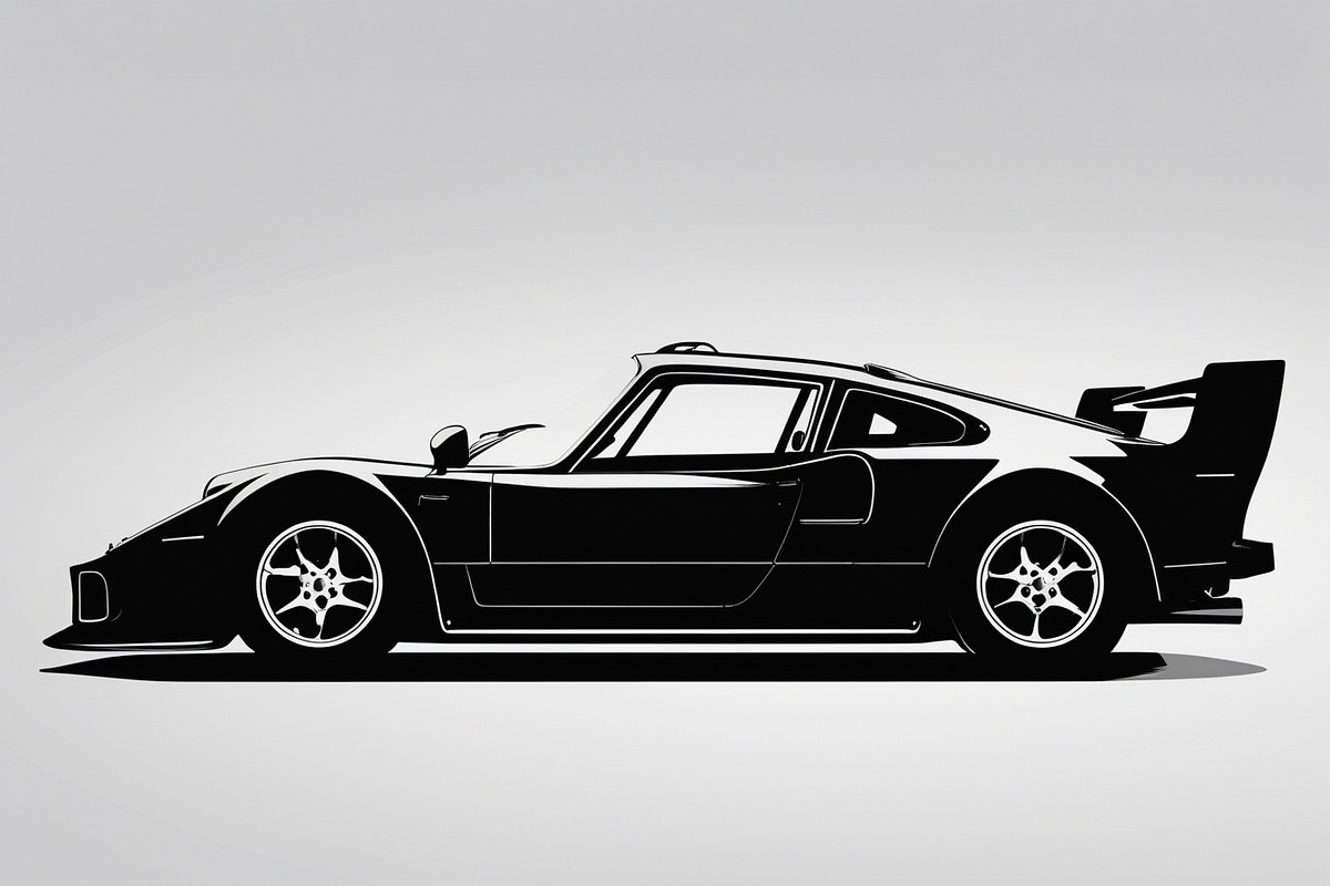 Sports Car Silhouette, an Illustration by balal (Photo 9 of 9)