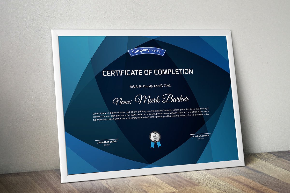 Certificate Word | PSD | AI, a Stationery Template by Curve Design (Photo 1 of 3)