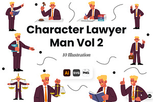 Character Lawyer Man Vol 2 Doodle, a Work Illustration by SLAB! Design