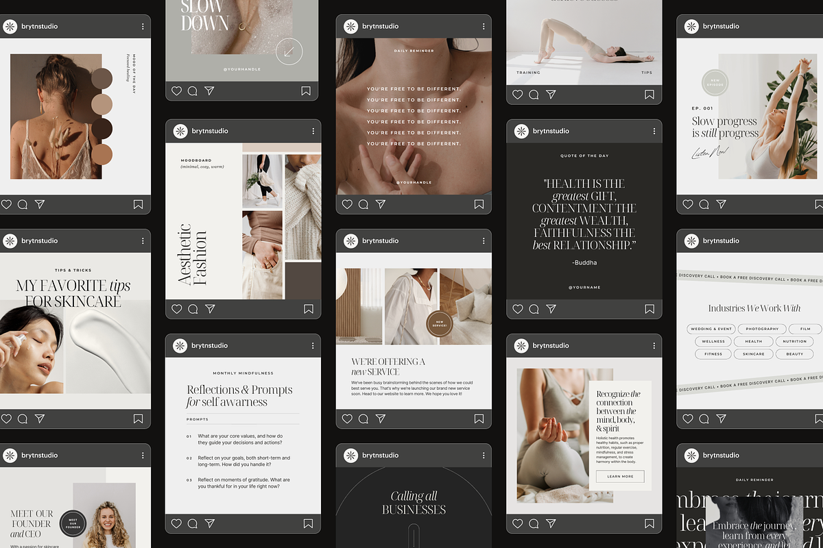 Aesthetic Social Templates • Canva, a Social Media Template by BrytnStudio (Photo 1 of 7)