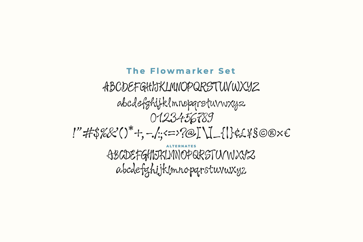 Flowmarker Hand Drawn Marker Font, a Handwritten Font by Graphic Spirit (Photo 2 of 8)