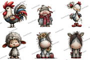 Whimsical Farm Animal Clipart, an Illustration by DreamArtGraphic (Thumbnail 3 of 4)